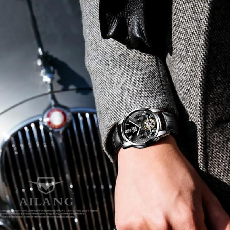 AILANG Vollautomatische mechanische Herrenuhr, wasserdichte Multifunktions-Herrenuhr