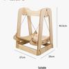 Wooden Rocking Cradle Cat Hammock - Anti-Tip Swing for Pets