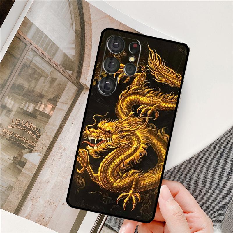 Chinese Dragon Phone Case For Samsung Galaxy S25 Ultra S9 S10 S20 FE S21 S22 S23 Plus S24 Ultra Full Cover