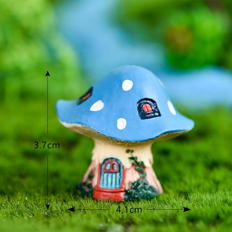 Mushroom House Micro Landscape Decoration Resin Crafts Cartoon House DIY Fantasy Fairy Tale Dreamy Decoration Accessories