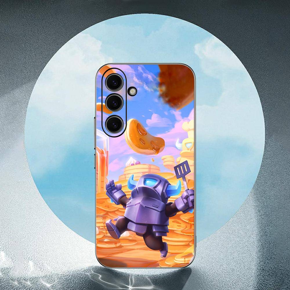 

Чехол-бампер C-Clash Royale для Samsung Galaxy S25 S24 S23 Ultra S22 S21 Plus S20 Черный Мягкий Силиконовый Защитный Чехол SamsungS23 5G