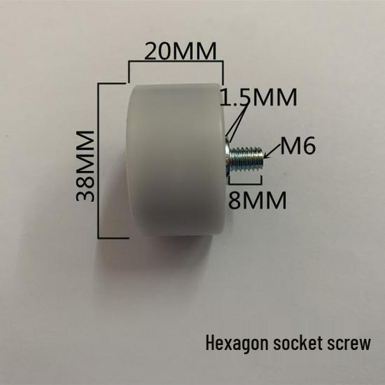 626 Rubber-Coated Nylon Roller with Shaft, 608 Bearing Pulley Wheel Guide