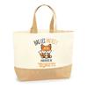 Tote Bag - PLANETEE - Georgette Bas Les Pattes Renard - Jute - Printed In France - Sturdy Handles