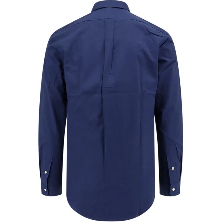 Polo Ralph Lauren Solid Color Polo Collar Slim Fit Long Sleeve Shirt Men Shirts Navy-Blue 710928254001-001