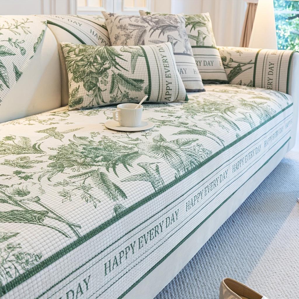 Jacquard Retro Sofa Slipcover, Non-slip Sofa Cover, Couch Cover Four Seasons Universal Furniture Protector for Bedroom Office Living Room Home Decor
