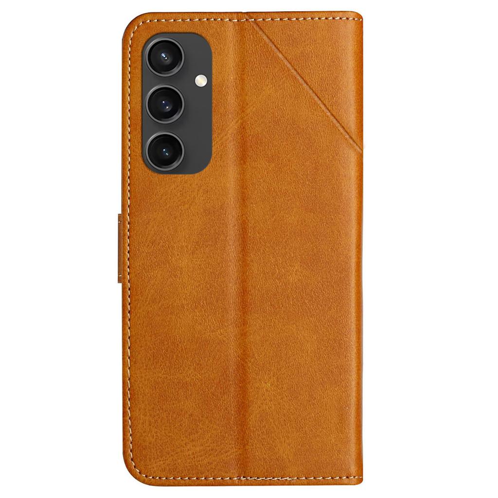For Samsung Galaxy S24 FE Leather Case Line Pattern Wallet Phone Cover