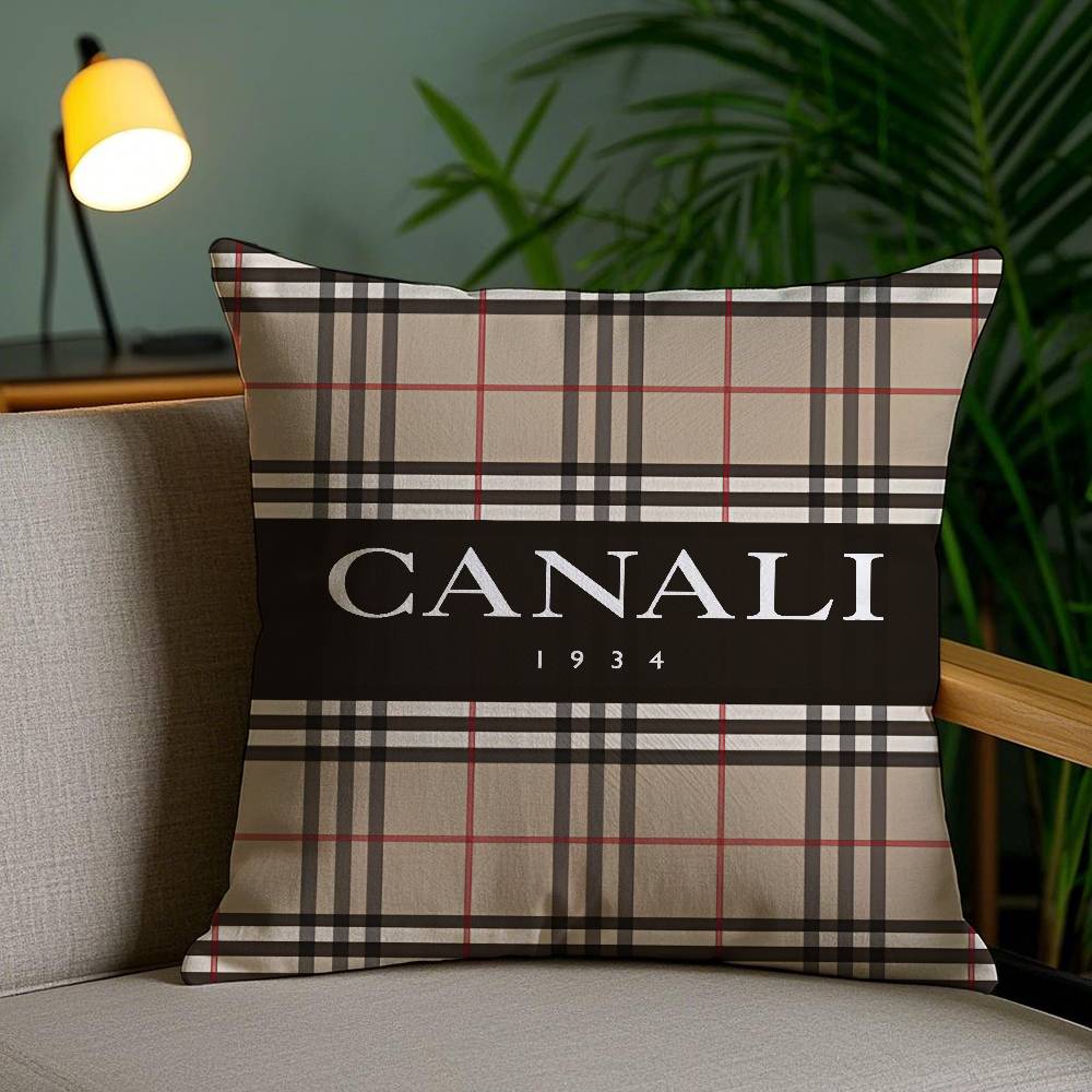 Exquisite Ingenious Design Canali-A Pillow Case Anti-dustmite Pillowcase Invisible Zipper Silky Short Plush Sofa Cushion Cover