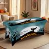 Halloween Printed Stretch Tablecloth Milk Fabric Outdoor Party Decor