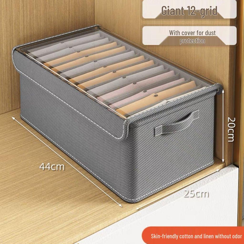 Foldable Fabric Organizer: Clothes, Underwear & Pants Storage Box for Wardrobe