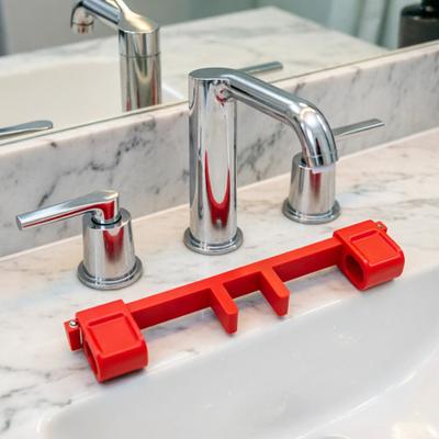 Universal Faucet Handle Lock Prevent Flooding Pet Child-Proof Kitchen Bathroom Double Sink Water Faucet Safety Guard with Central Pipe Fixation