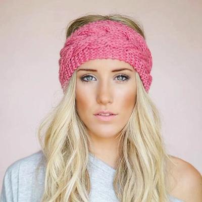 Νέες πλεκτές κορδέλες χειμωνιάτικο πιο ζεστό μάλλινο βελονάκι Φαρδύ τουρμπάνι για γυναίκες Bandana Headwrap Hair Wide headwear αξεσουάρ