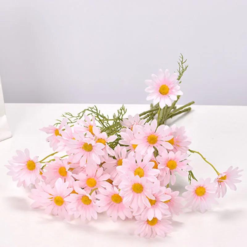 Top Quality Artificial Daisy Flowers Home Decor Fake Yellow Daisy Bouquet for Living Room Party Wedding Decoration Mother's Day