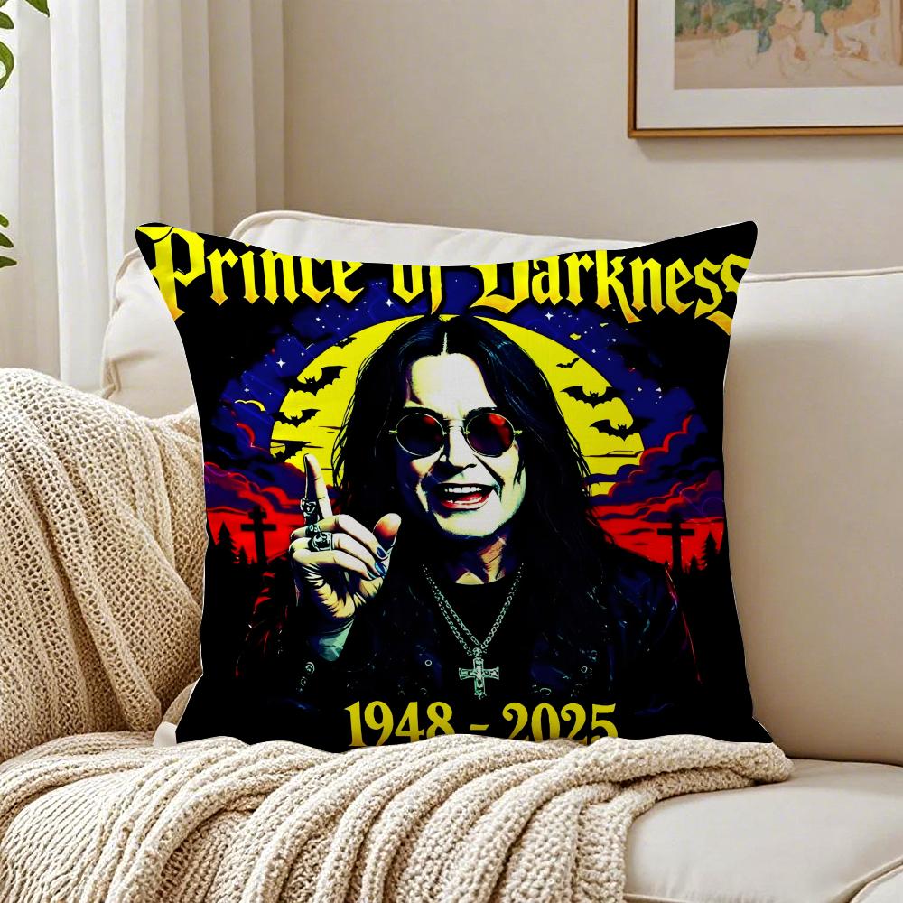 Legendary Metal Singer O-Ozzy Osbourne Cushion Cover Linen Pillowcase Soft For Sofa Bed Home Room Decor