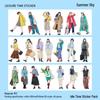 Leisure Time Korean Character Sticker Pack for Notebooks