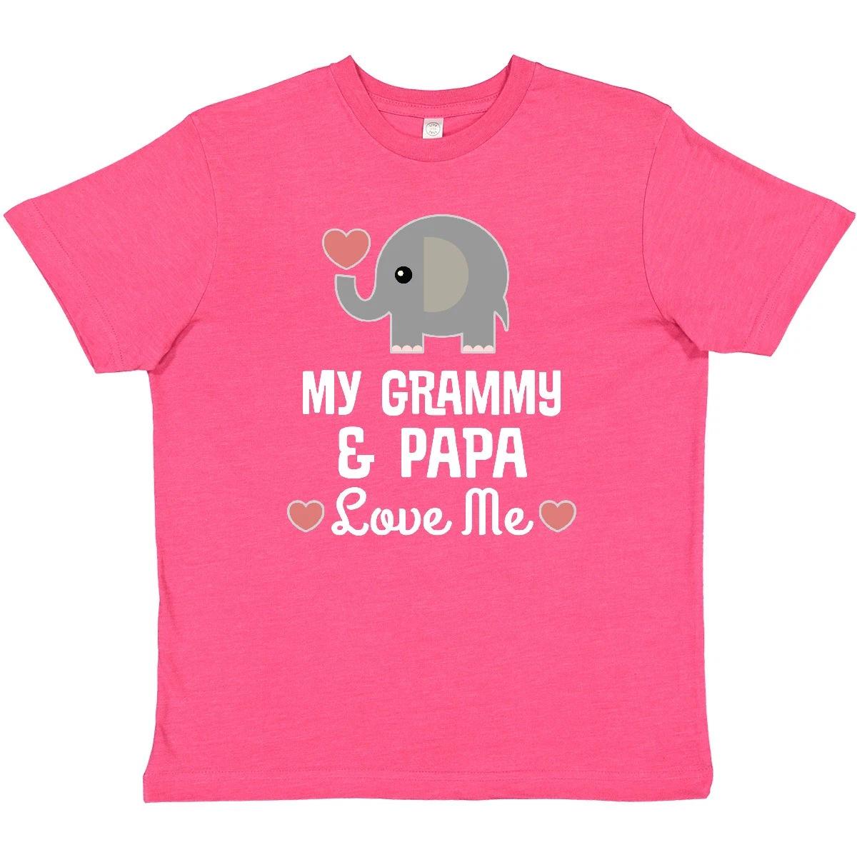 Inktastic Grammy And Papa Love Me Grandchild Youth T-Shirt Grandkids Boys Girls 120