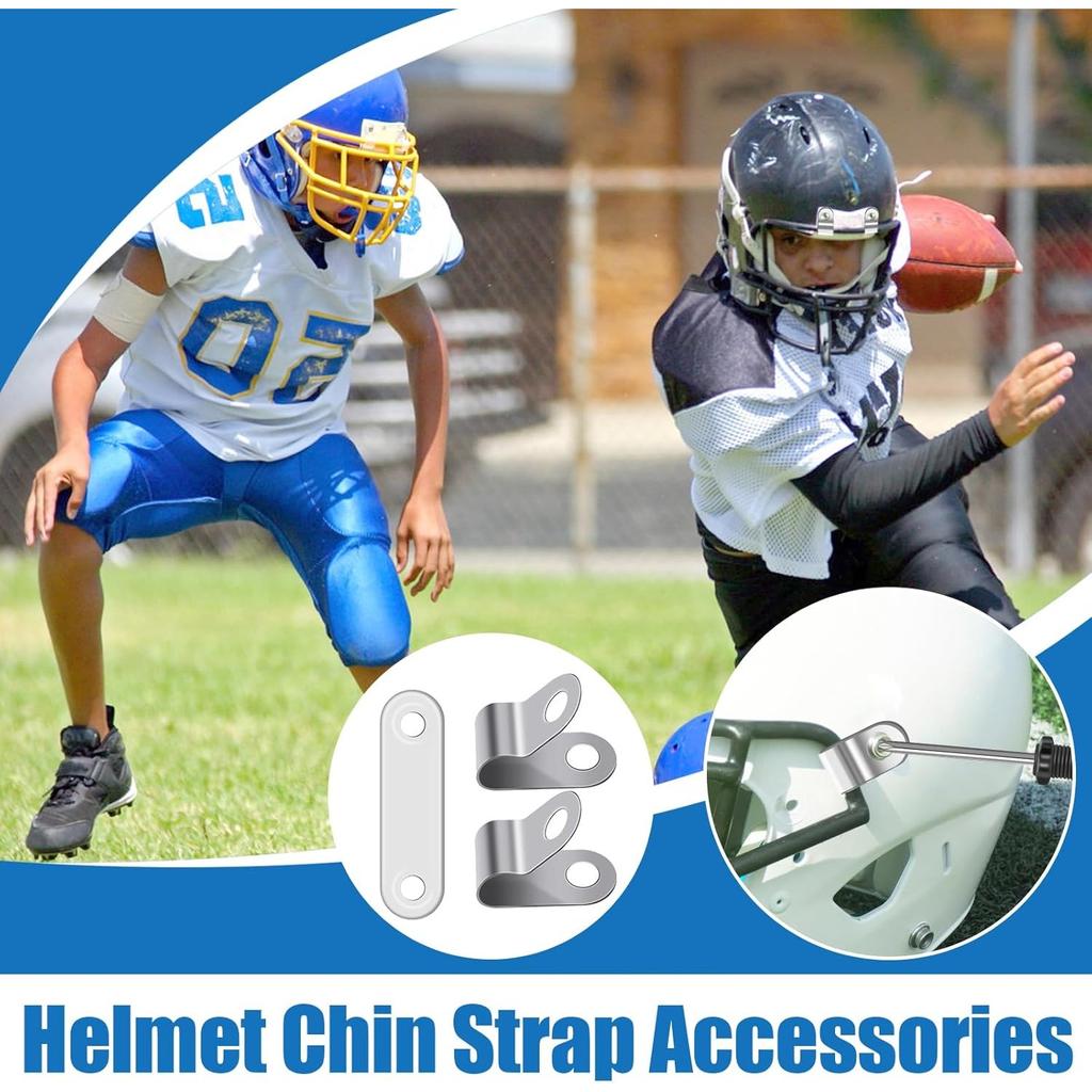 31PCS Hockey Helmet Repair Kit, Football Helmet Hardware Kit Include 2 J Clips/ 4 Rubber Gaskets/ 4 R Shape Football Visor Clips/ 16 Screw Nuts