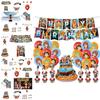 Buntes One Piece Themen-Geburtstagsdekorationsset Lebhafte und skurrile Papierrequisiten und Ballons