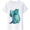 Μόδα Unisex Monsters, Inc. Μπλουζάκι Λευκό Μπλουζάκι Κοντομάνικα Τοπς James -P- Sullivan Αστεία T-Shirts με Γραφικά Mr.Q