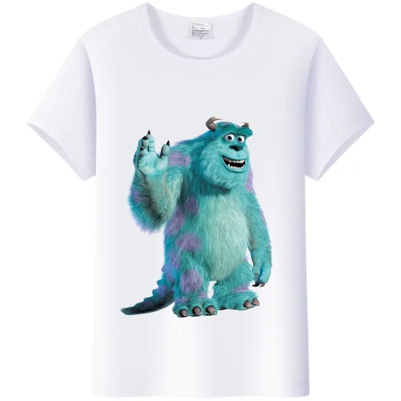 Μόδα Unisex Monsters, Inc. Μπλουζάκι Λευκό Μπλουζάκι Κοντομάνικα Τοπς James -P- Sullivan Αστεία T-Shirts με Γραφικά Mr.Q