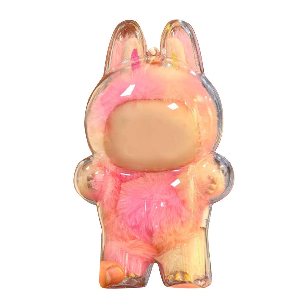 Clear Bag Keychain For 15cm 18cm Plush Doll,Hanging Display Case,Protective Case,Plastic PVC Storage Box