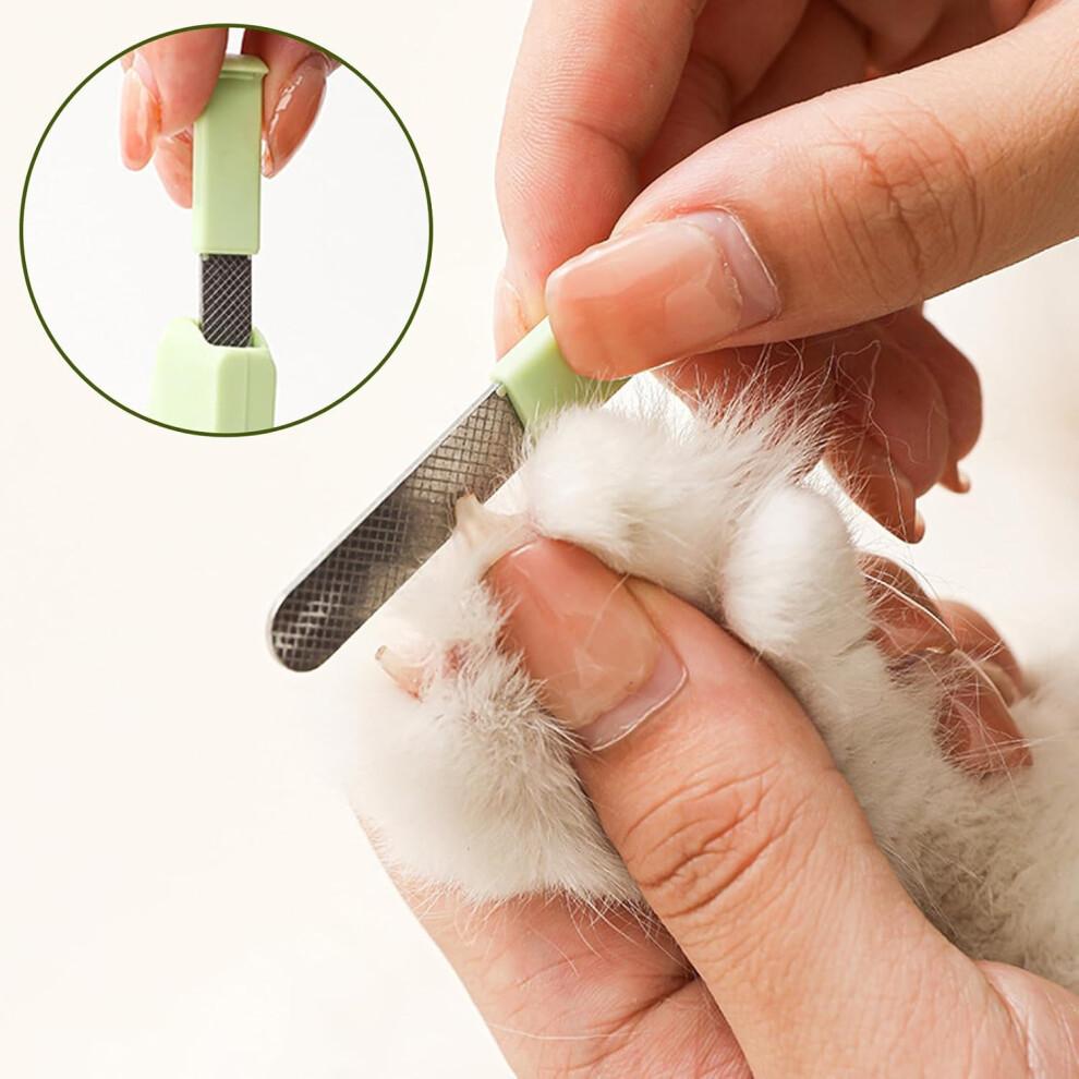 Nail Clippers with LED Light for Dogs and Cats, 2 In 1 Claw Cutter with Nail File, Splash Resistant for Rabbits