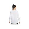 Nike Letter Pattern Casual Breathable Round Neck Long Sleeve T-Shirt Women Tops White FQ5675-100