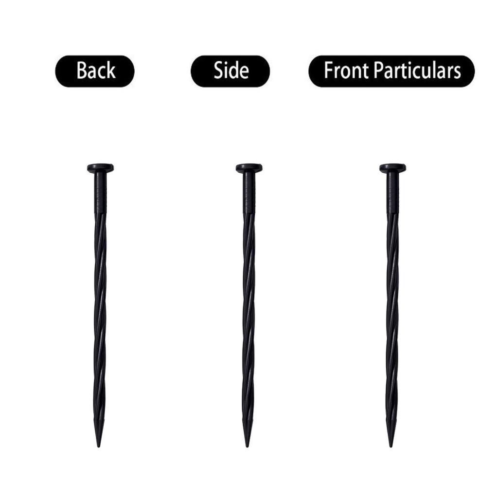 No Edging Spikes Pieces Spiral Nylon Anchor Stakes 8 Inch For Pavers, Barriers, Sod, Anchor Spikes