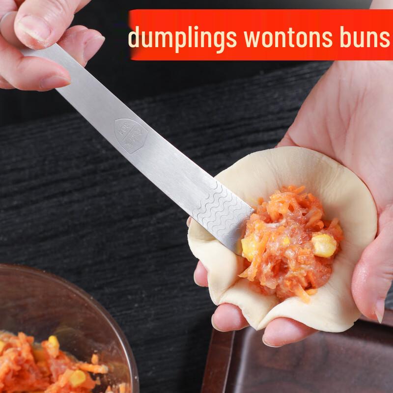 3-Piece Stainless Steel Dumpling Filling Spatula Set