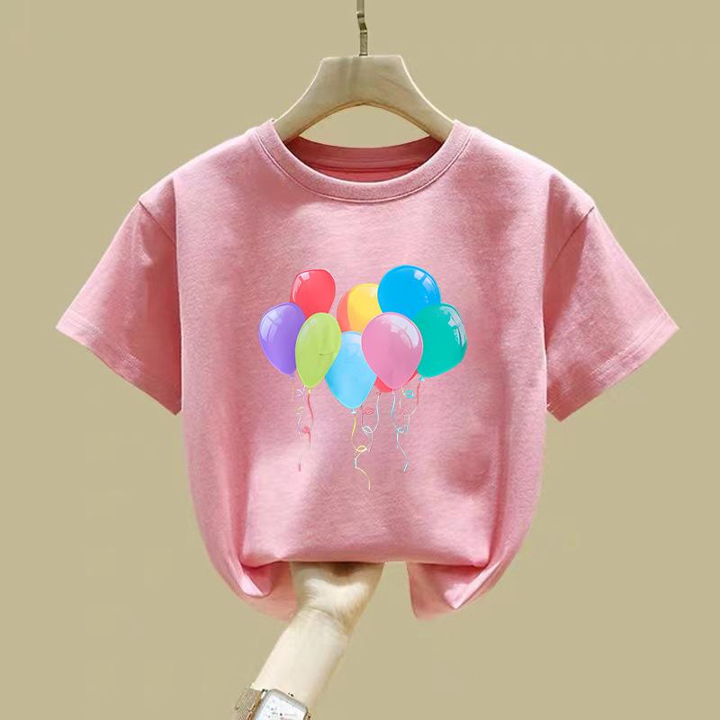 Summer Kids Cotton Short Sleeve T Shirt Stylish Unisex Student Performance Wear For Kindergarten And Primary School Graduation 90