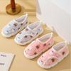 Fashion New Cartoon Animal Cotton Slippers Woman Winter Hook and Loop Bag and Cotton Shoes Women Warm Non-Slip Flat Slides Female