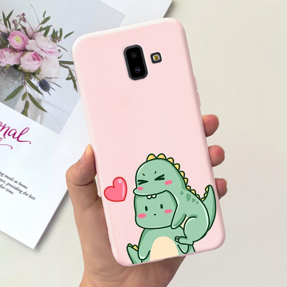 For Samsung Galaxy J6 Plus 2018 Case Samsung J6 (2018) J6+ J 6 J6Plus J610F J600G Cute Candy Color Soft Silicoe Phone Back Cover