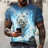 3D Animal T Shirt Man 3D Printing Tees Elephant Dog Tiger T Shirts Hip Hop Men Casual Short Sleeve T Shirts Summer Top