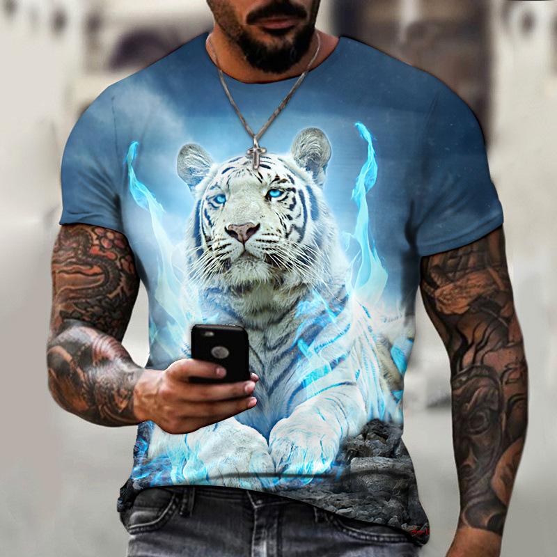 3D Animal T Shirt Man 3D Printing Tees Elephant Dog Tiger T Shirts Hip Hop Men Casual Short Sleeve T Shirts Summer Top