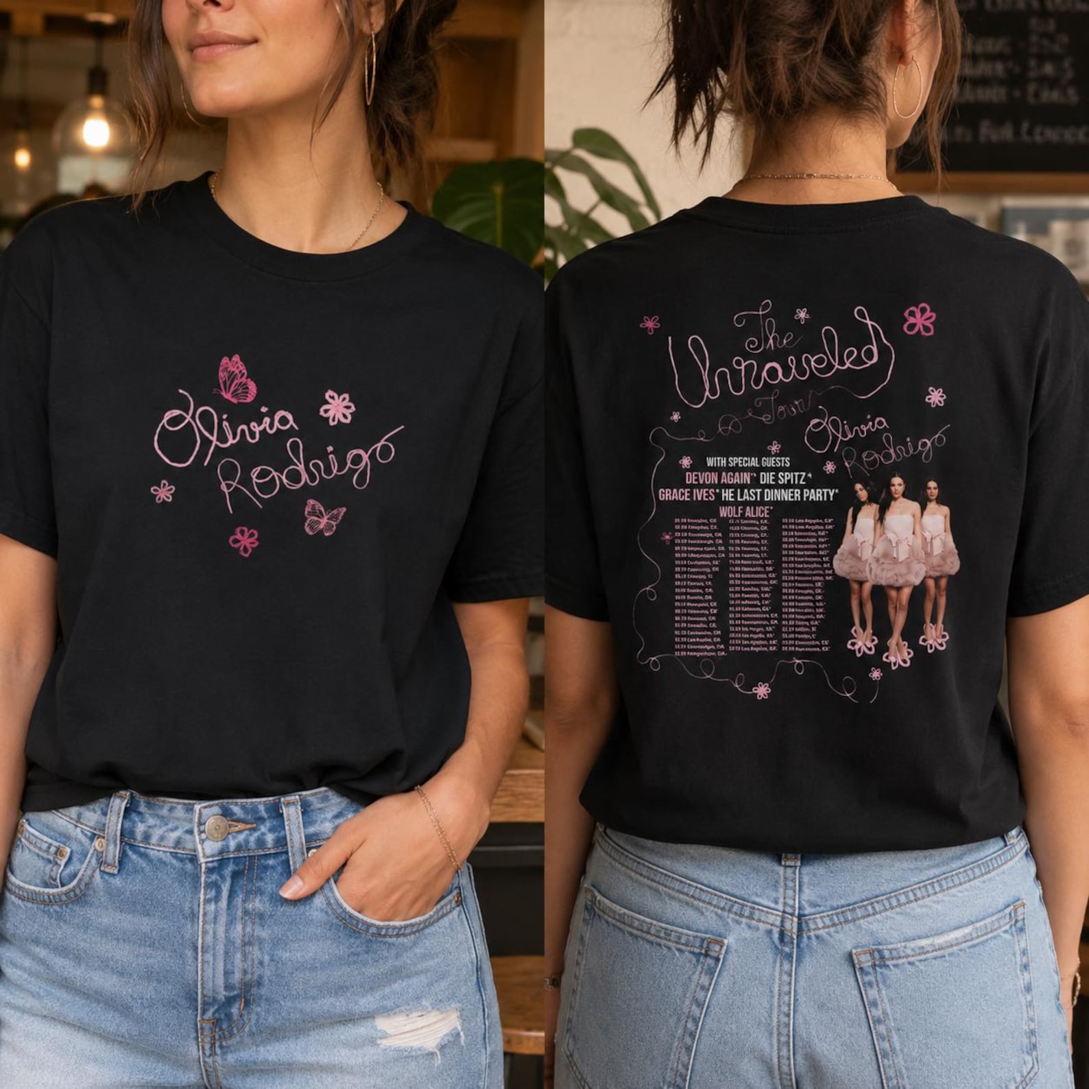 2026 Olivia Rodrigo The Unraveled Tour Shirt, Olivia Rodrigo Graphic Shirt, Olivia Rodrigo Fan Gift, Olivia Rodrigo Merch, Olivia Pop Shirt M