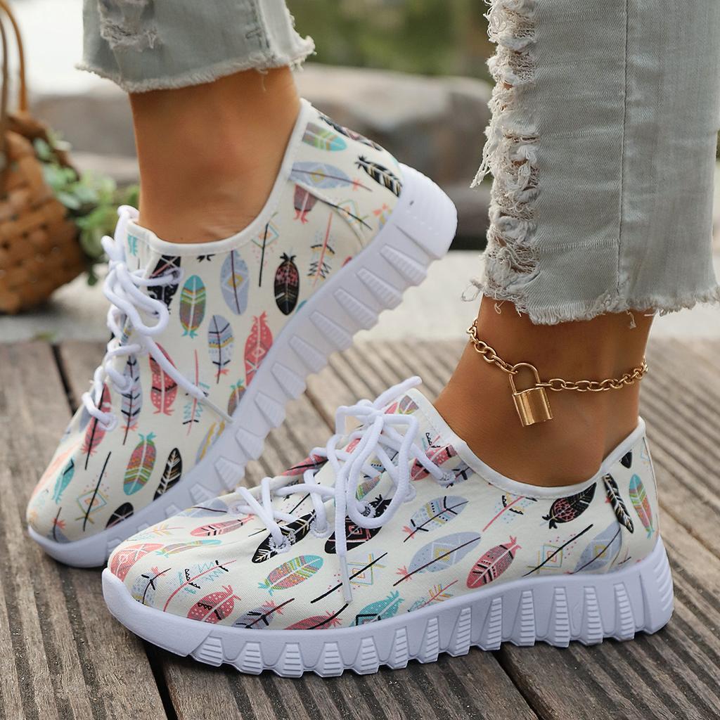 Fashion New Ethnic-style Women's Cloth Shoes, Breathable Sports Shoes, Fashionable Flat Cloth Shoes, Women's Soft-soled Casual Shoes