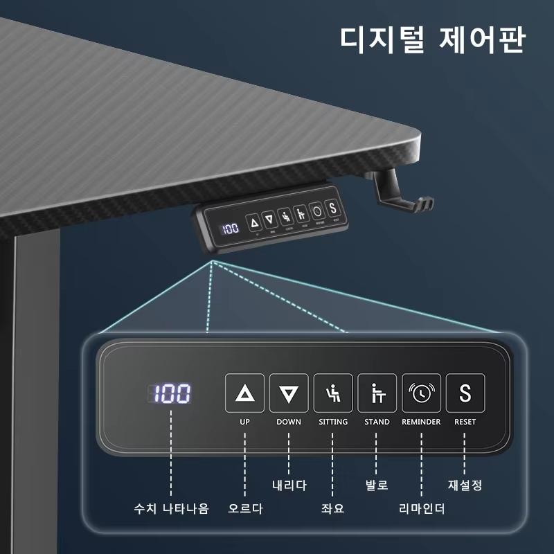 Dual Motor Standing Desk, Electric Height Adjustable Stand Up Desk, Electric Sit Stand Desk for Study Desk Smart Computer Desk