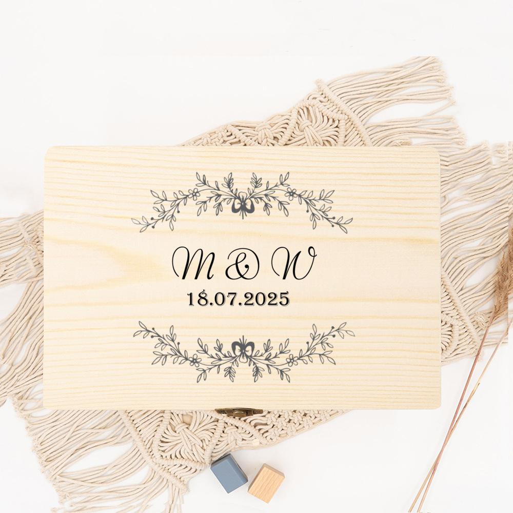Personalized Keepsake Box,Personalized Engraved Gift Box, Couple's Custom Box, Memorial Gift Box, Wooden Storage Boxes