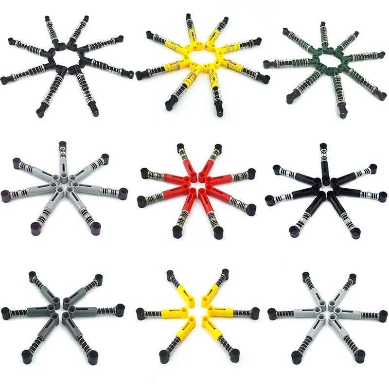 Non-Toxic Technical Moc Parts Soft Hard Spring Building Blocks Self-Locking Bricks Shock Absorber Accessories Spring 18404 76138 76537