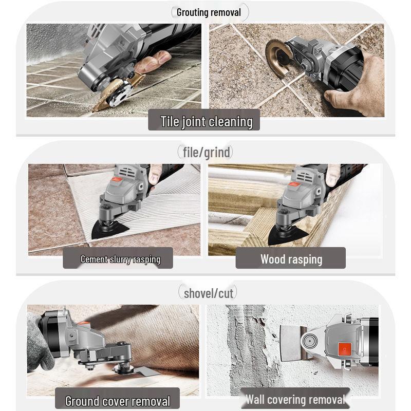 Multifunctional Electric Edge Trimmer & Angle Grinder Adapter: Converts to Cutting Machine, Electric Shovel, and Woodworking Tool Set.