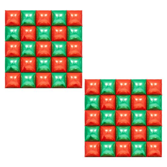 50 ks Čtvercové fóliové balónky Nástěnná kulisa Oboustranné metalické balónky Sada pro oblouk pro rozlučku se svobodou, svatbu, výročí, narozeniny, dekoraci pro miminko