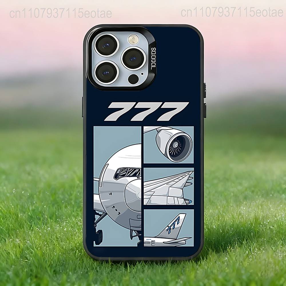 

Top Airplane B-BoeingS 777 Phone Case For iPhone 17,16,15,14,13,12,11,Pro,Max,Plus,E,Air,Mini Anti Fall Black Bumper iPhone16promax