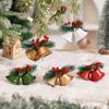 Christmas bell pendant creative metal bell pine cone Christmas decoration pendant double bell
