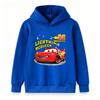Kids Boys Girls Cute Red Racing Car 95 Graphic Print Casual Pullover Hoodie Soft Long Sleeve Warm Hooded Sweatshirt For Daily Wear And Sport