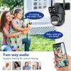 Neue EU 12MP 6K WiFi-Kamera für den Außenbereich, drei Objektive, Dual-Screens, 8-facher Zoom, CCTV-Mini-Videokamera, automatisches Tracking, Sicherheitsschutz, Überwachung, iCSee-App