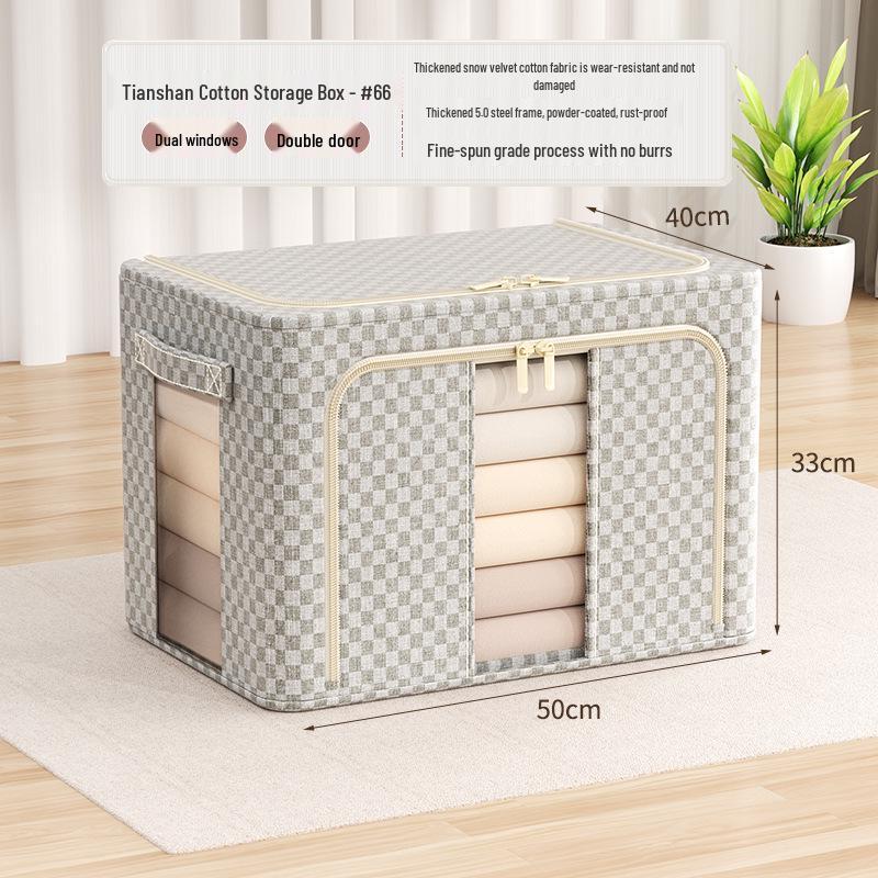 Tianshan Cotton Linen Foldable Wardrobe Organizer Basket