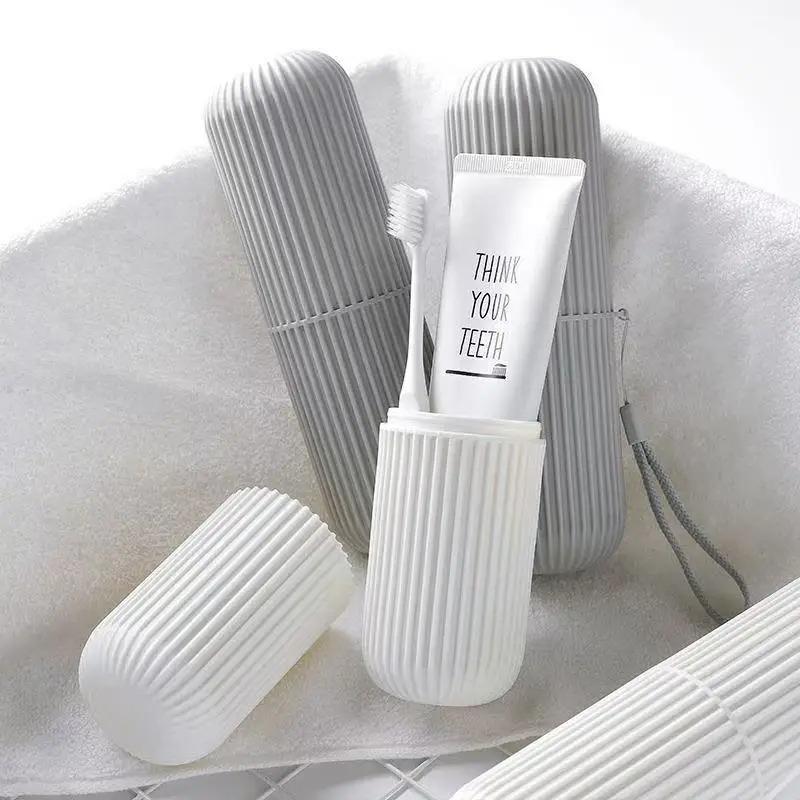 Travel Toileting Cup Toothbrush Cup Toothpaste Storage Box Portable Dental Appliance Box Toothbrush Bucket Simple Mouthwash Cup