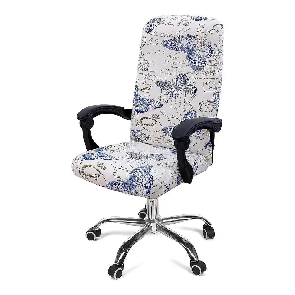 1PC Elastic Computer Office Chair Cover Floral Printed Anti-dirty Rotating Stretch Gaming Desk Seat Chair Slipcover for Armchair
