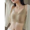 Women Lace V Neck Wireless Bra Wide Strap Seamless Comfortable Anti Sagging Lingerie