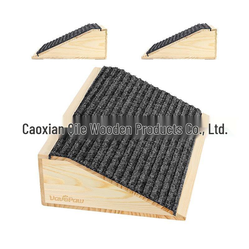 Solid Wood Pet Ramp: Low-Angle Steps for Small Dogs and Cats