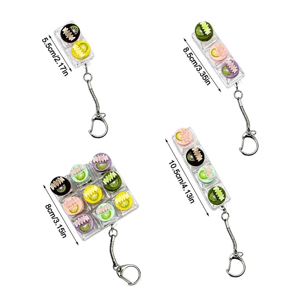 Pressable Buttons Fidget Button Keychain Stress Relief Finger Keyboard Cap Bag Charm
